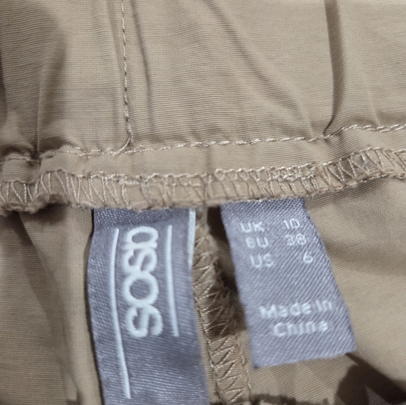 ASOS Women's Tan Cargo Pants with Black Belt - Picture 6 of 15